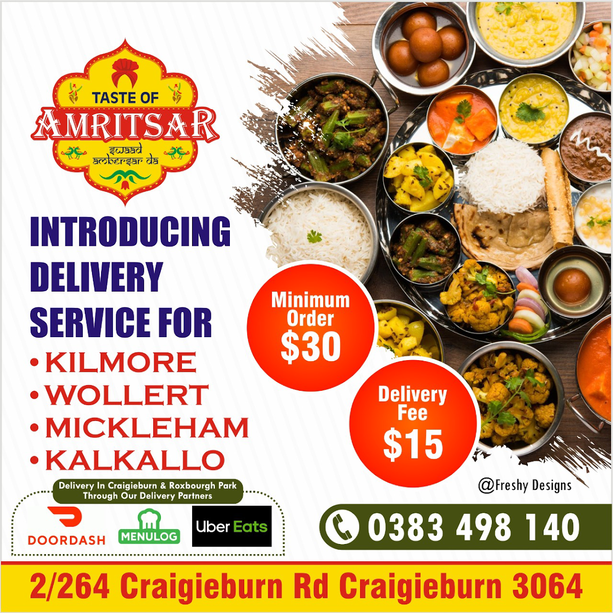 Menu, Taste of Amritsar