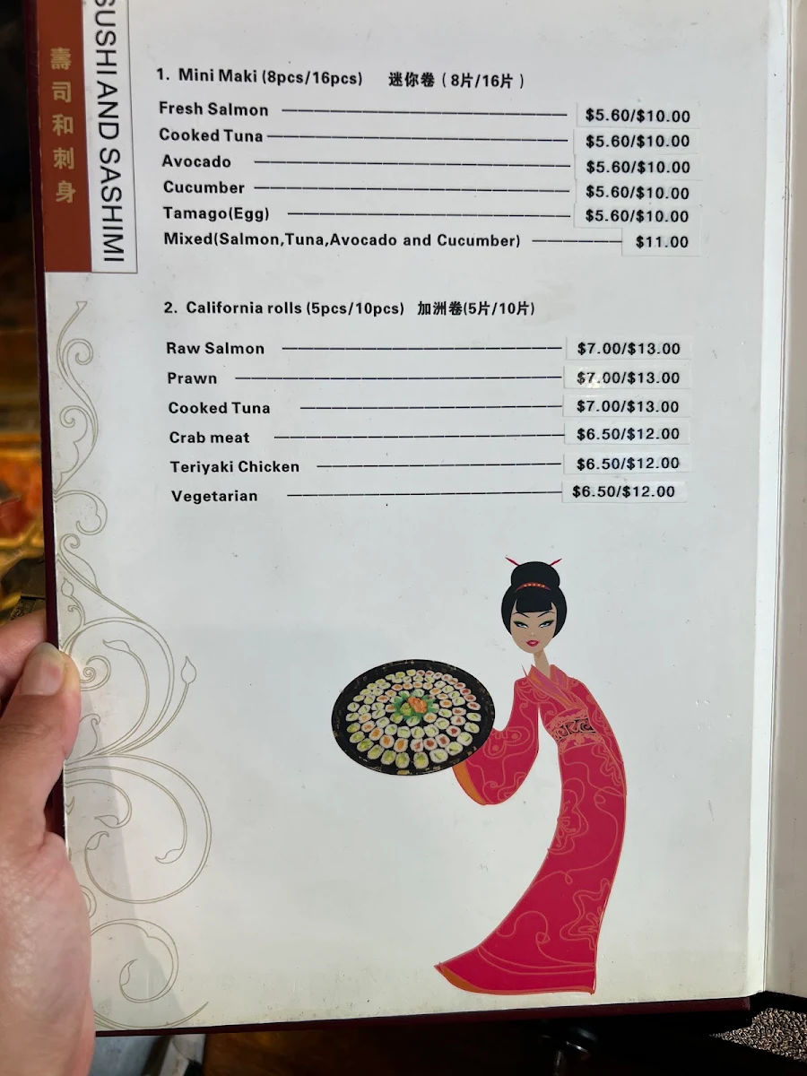 Menu, 361 Sushi Club Japanese Restaurant Balwyn