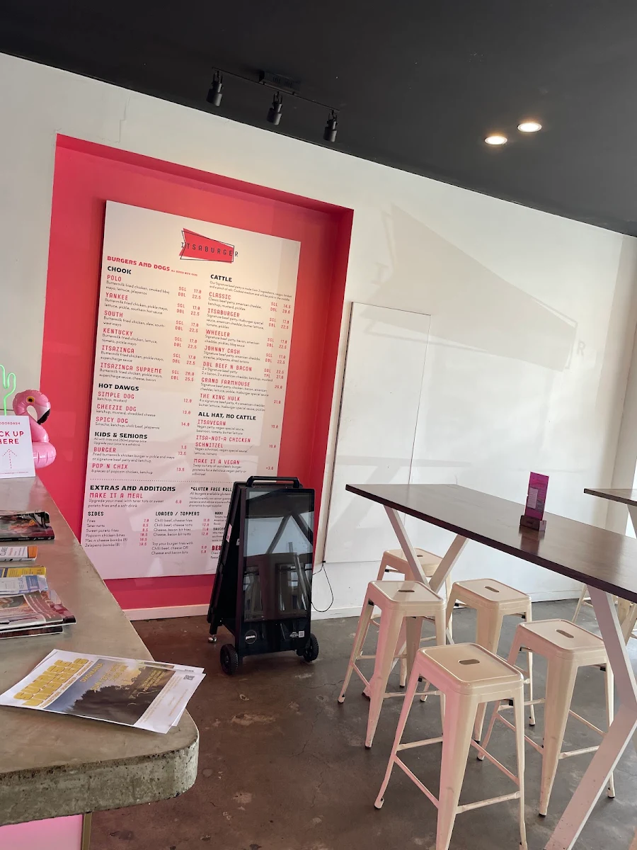 Menu, ItsaBurger - Rosebud