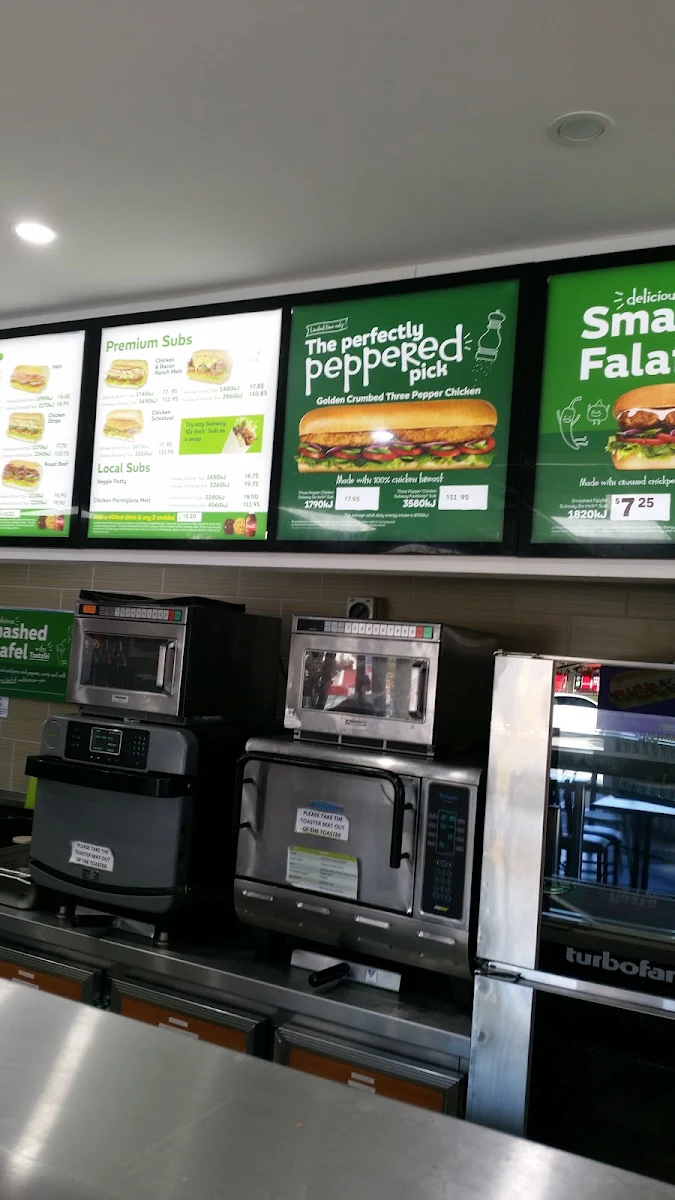 Menu, Subway