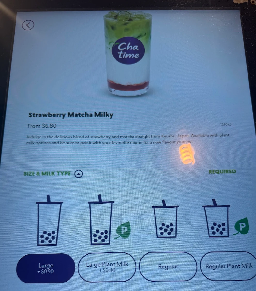Menu, Chatime Pavilion on George