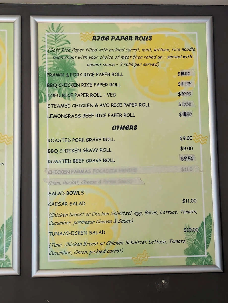 Menu, CAM CAFE & ROLL