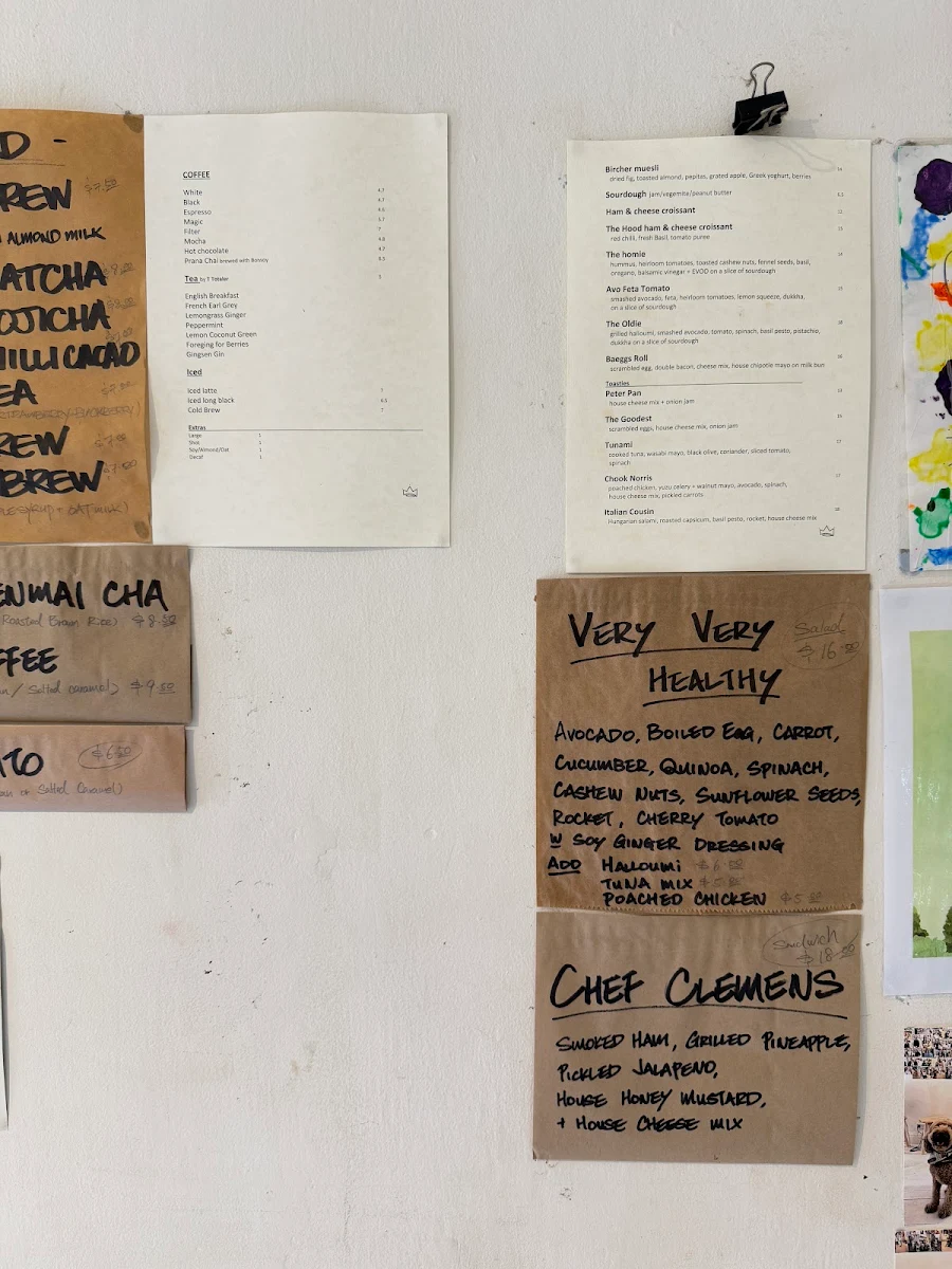 Menu, The Hood