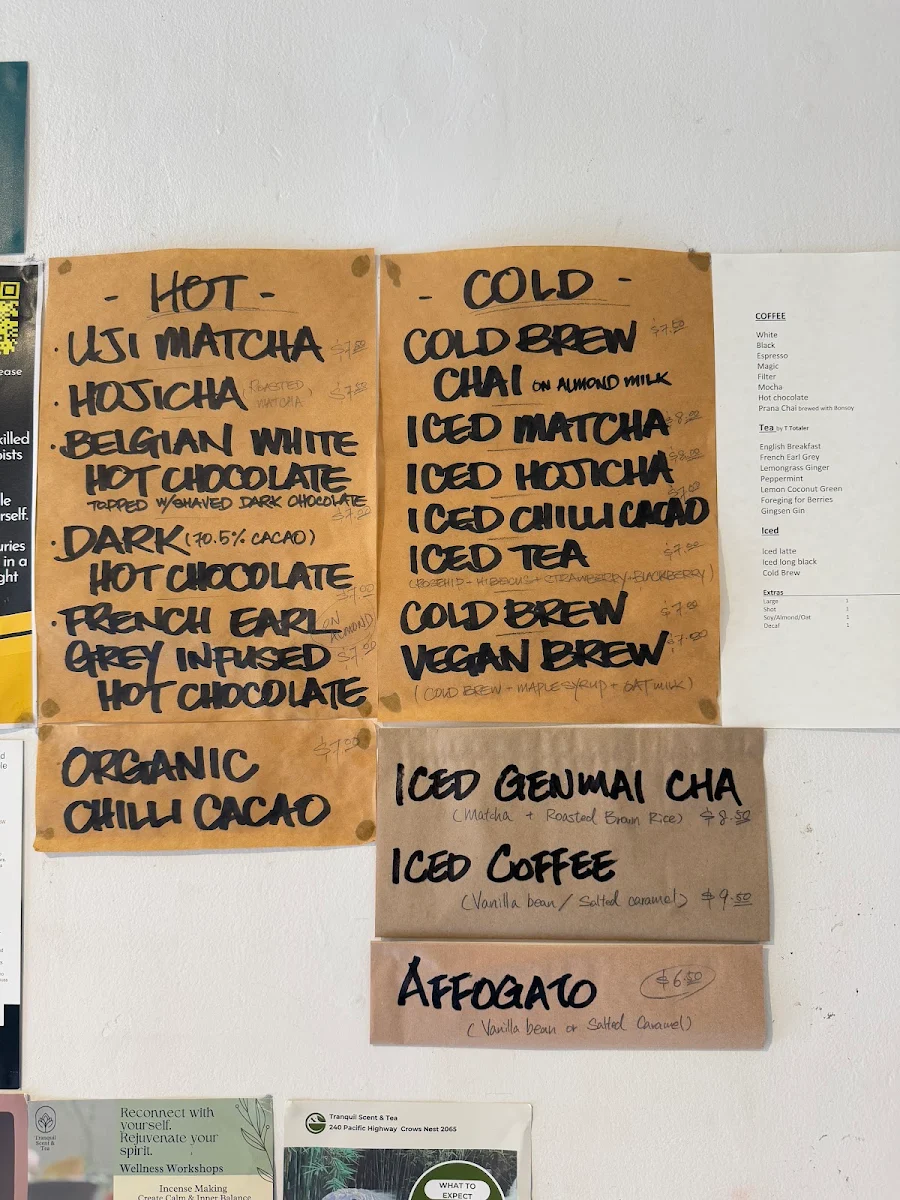 Menu, The Hood