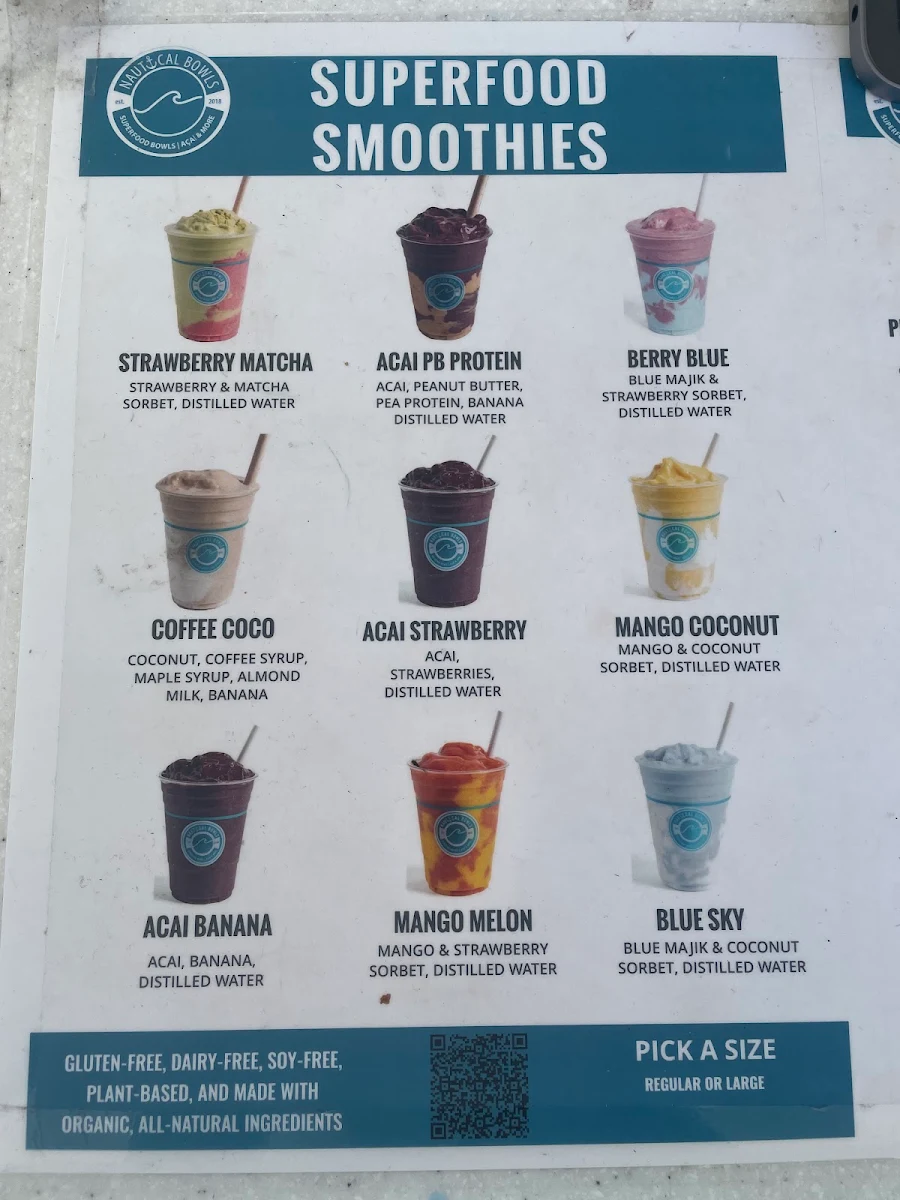 Menu, Nautical Bowls Harbour Town