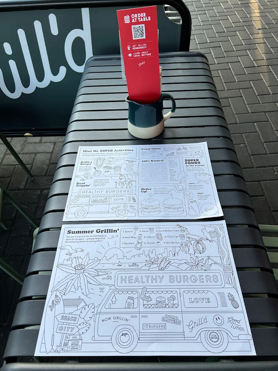 Menu, Grill'd Cottesloe