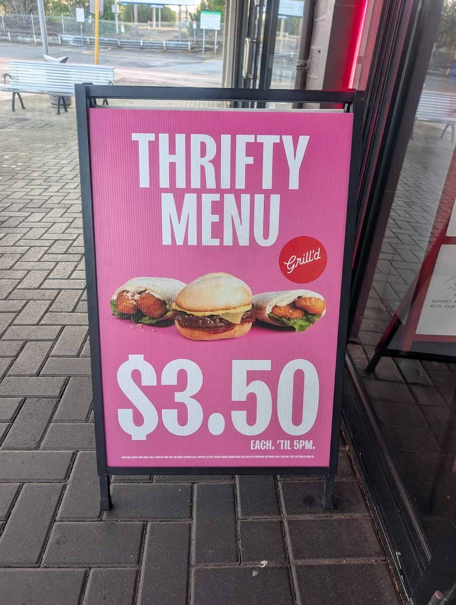 Menu, Grill'd Cottesloe