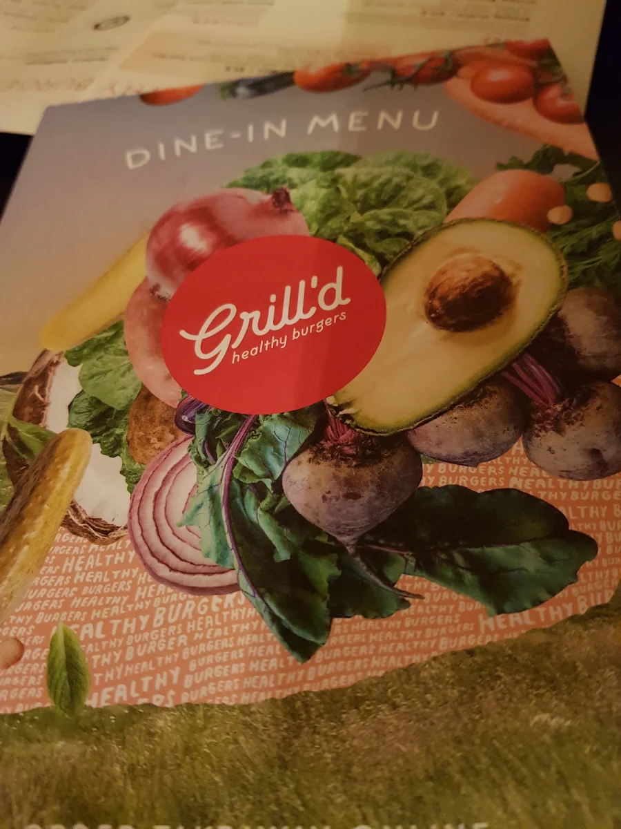Menu, Grill'd Cottesloe