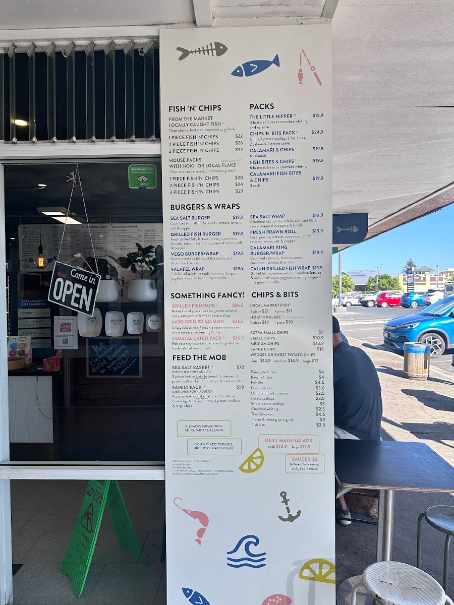Menu, Seasalt Jetty