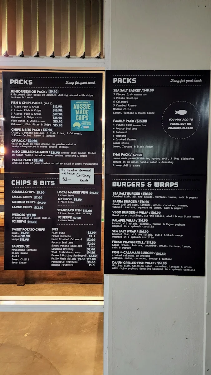 Menu, Seasalt Jetty