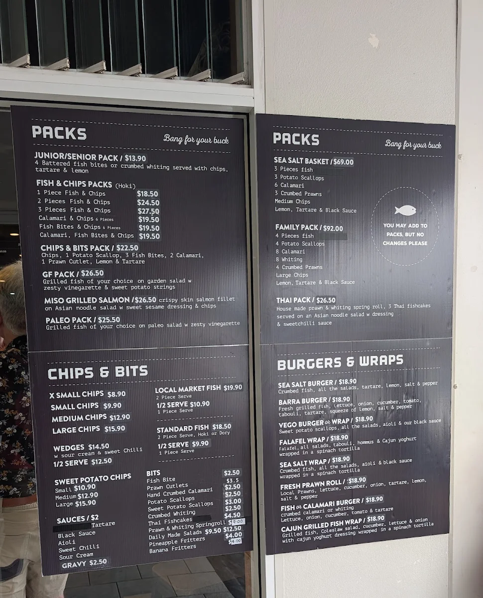 Menu, Seasalt Jetty