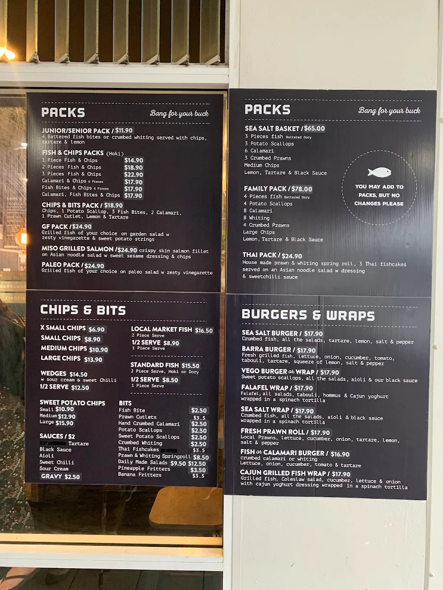 Menu, Seasalt Jetty