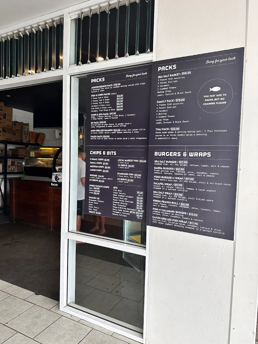 Menu, Seasalt Jetty