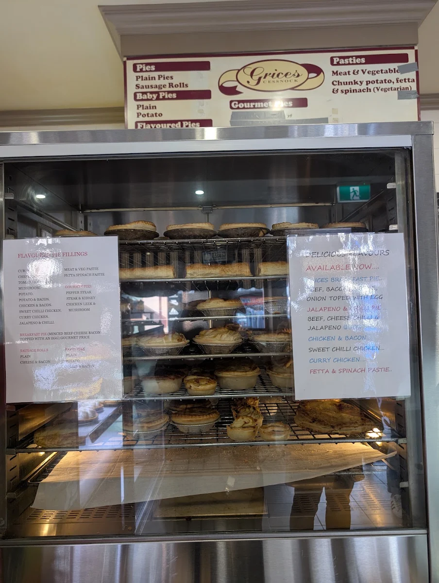 Menu, Grices Bakery Cafe