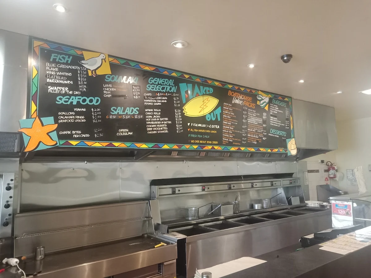 Menu, Flaked Out Fish & Chippery