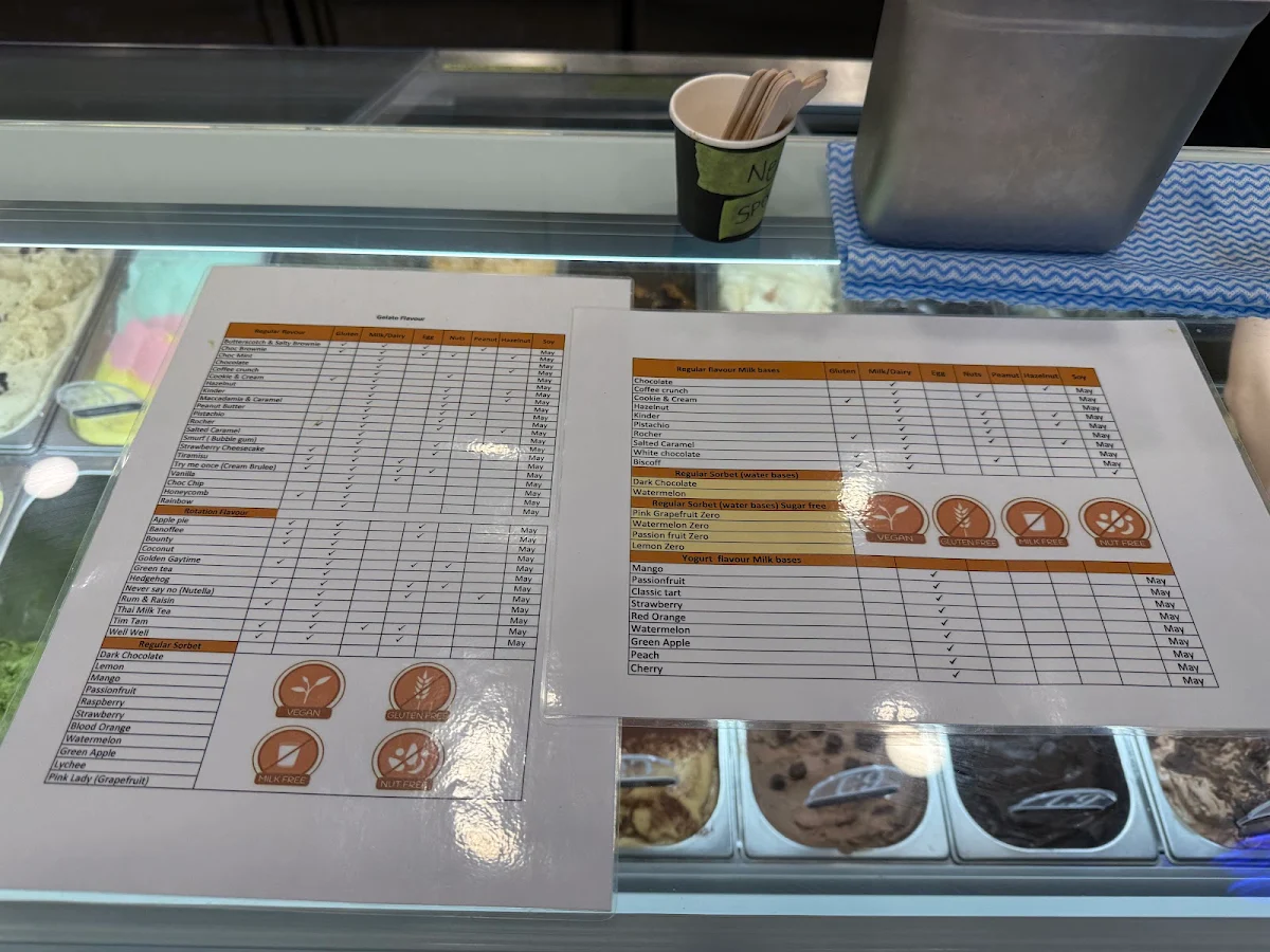Menu, C9 Chocolate & Gelato Surfers Paradise