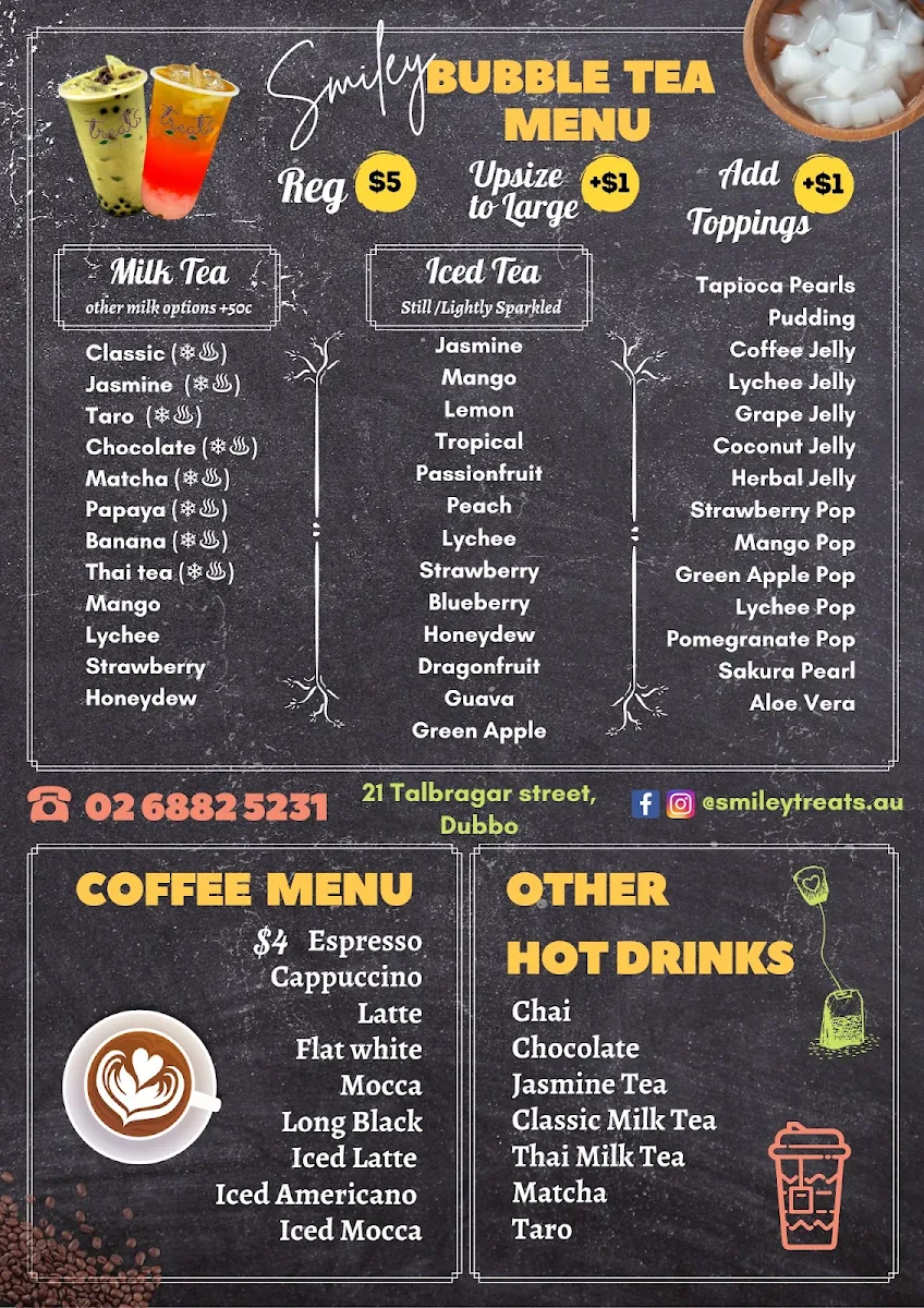 Menu, Smiley Treats