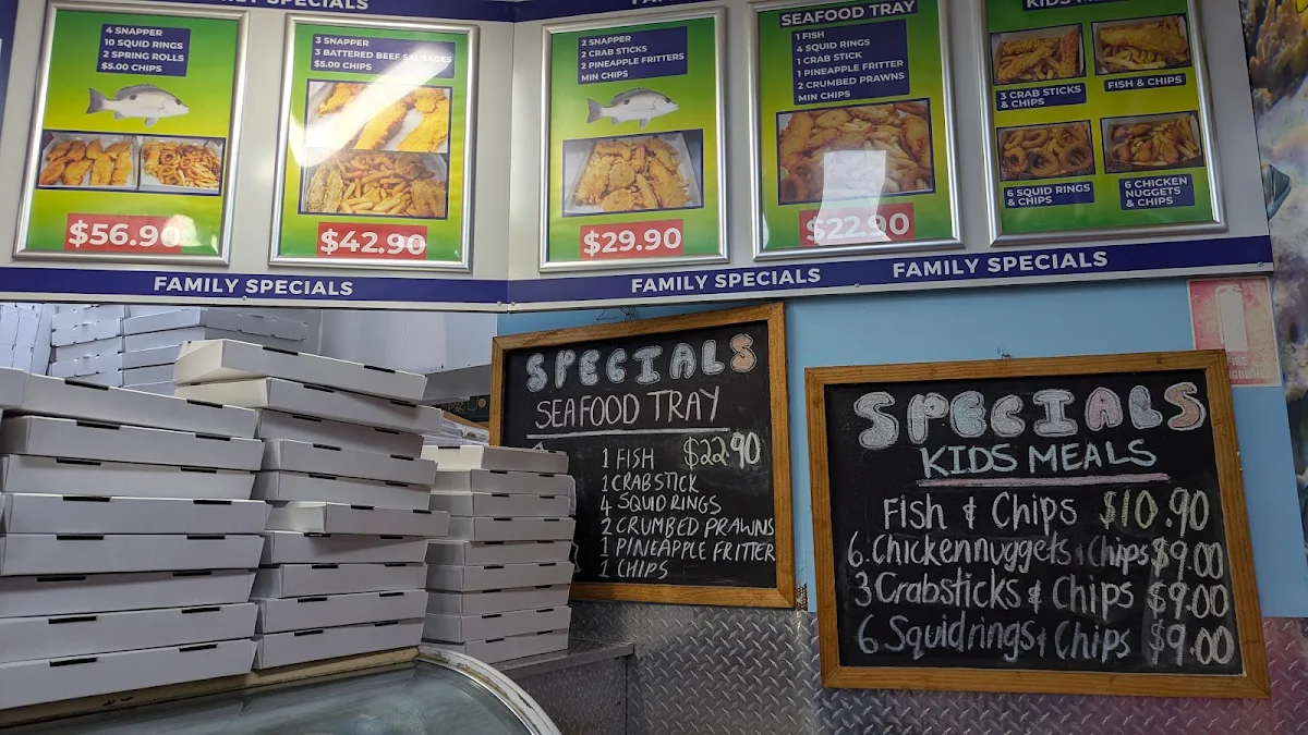Menu, Southlands Fish & Chips