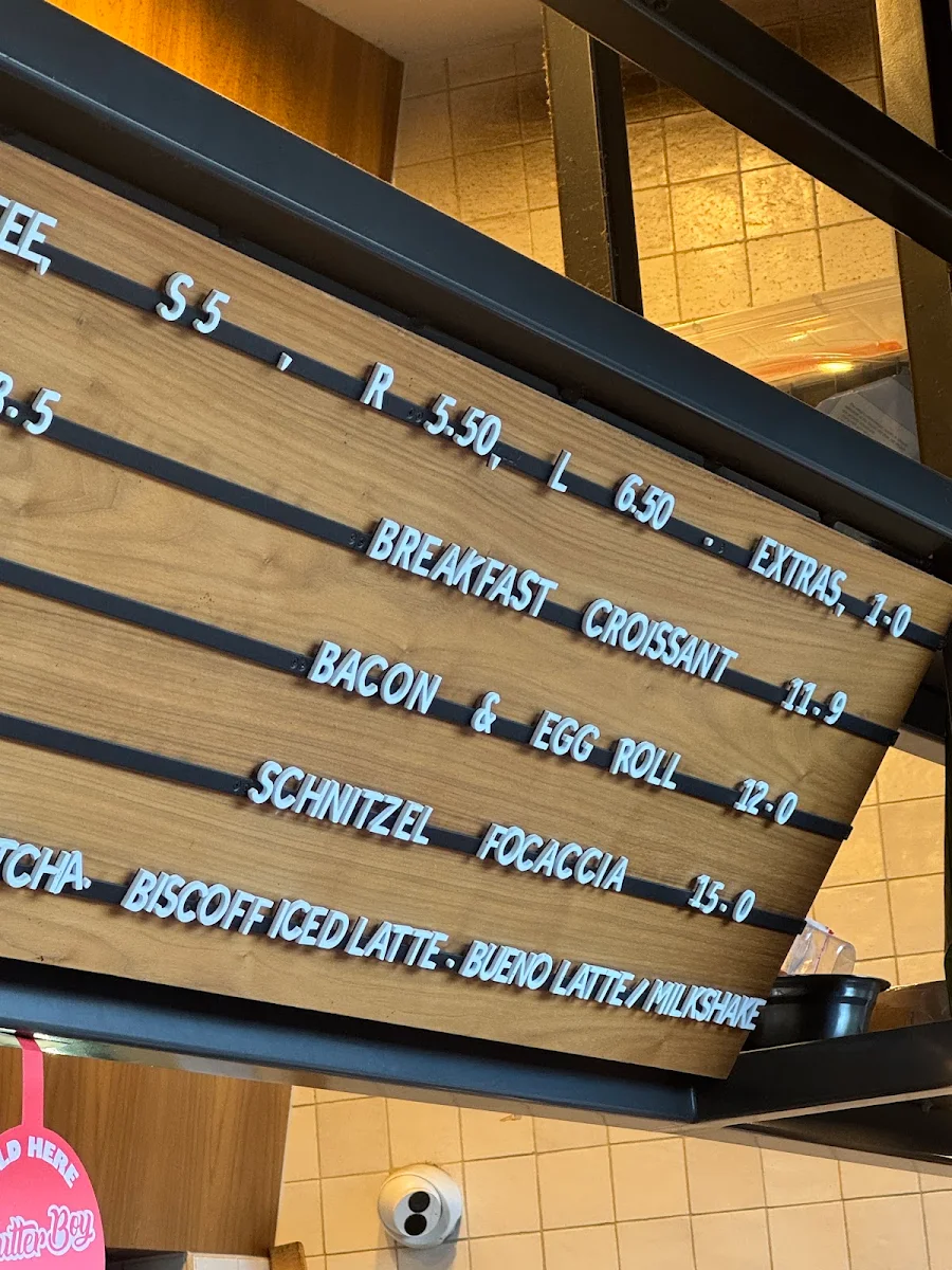 Menu, Bear and Bean Espresso