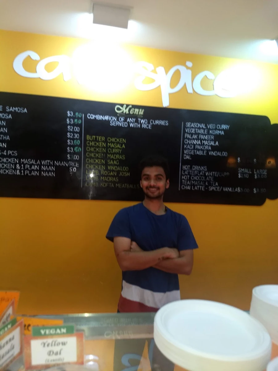 Menu, Cafe Spice