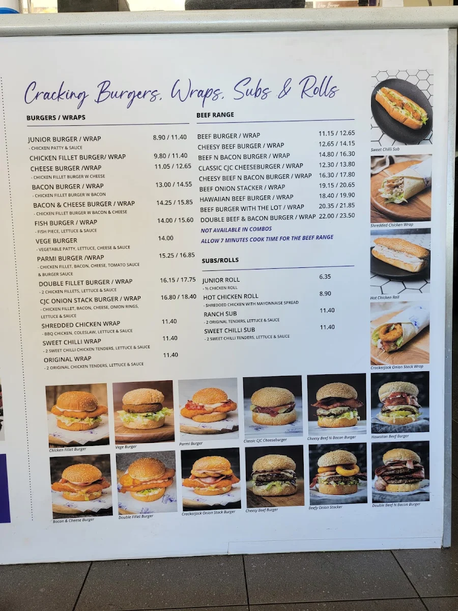 Menu, Crackerjack Chicken