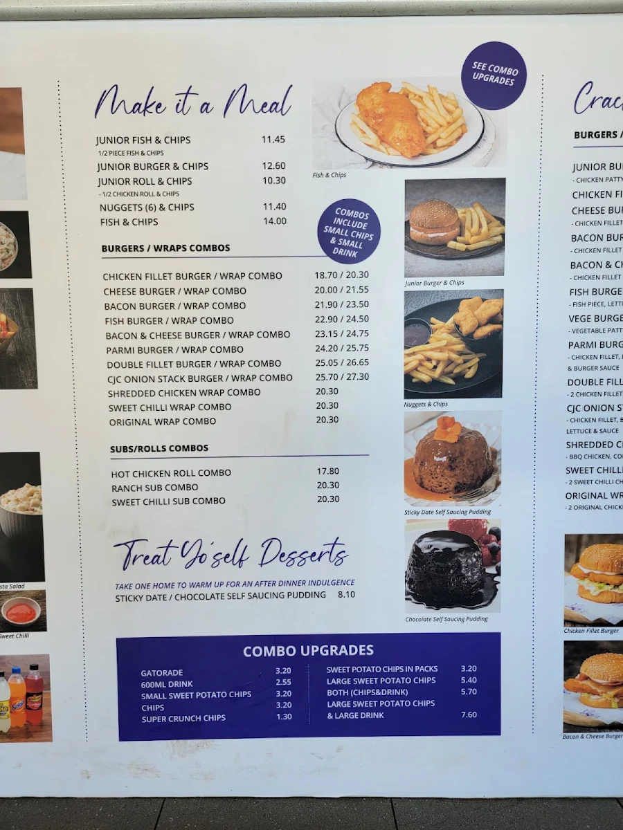 Menu, Crackerjack Chicken