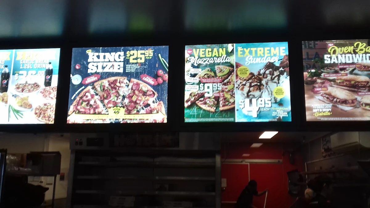 Menu, Domino's Pizza Plympton