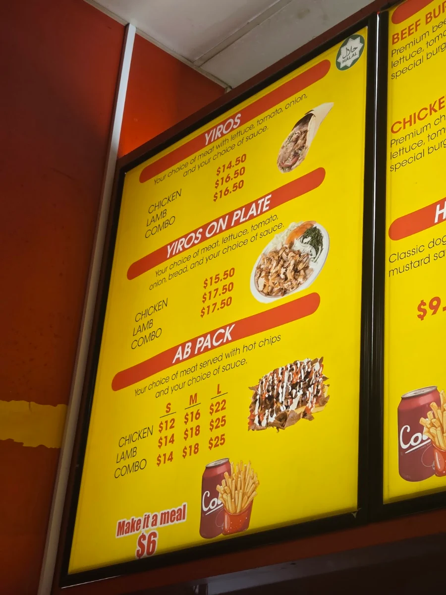 Menu, YIROS FEAST
