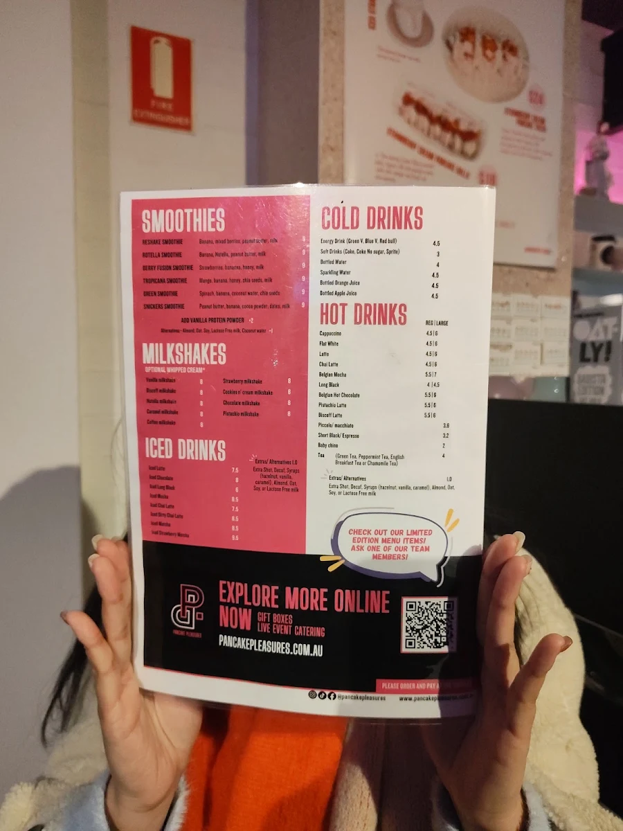Menu, Pancake Pleasures