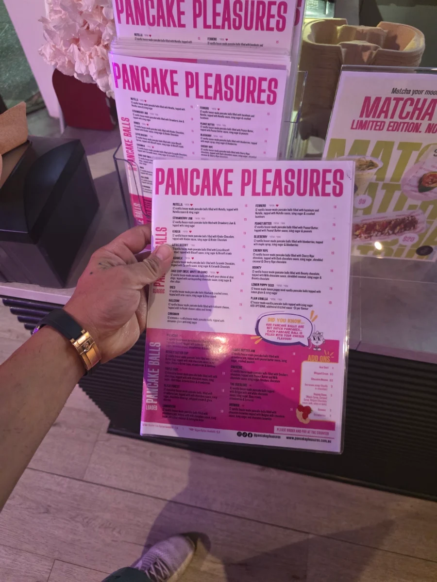 Menu, Pancake Pleasures