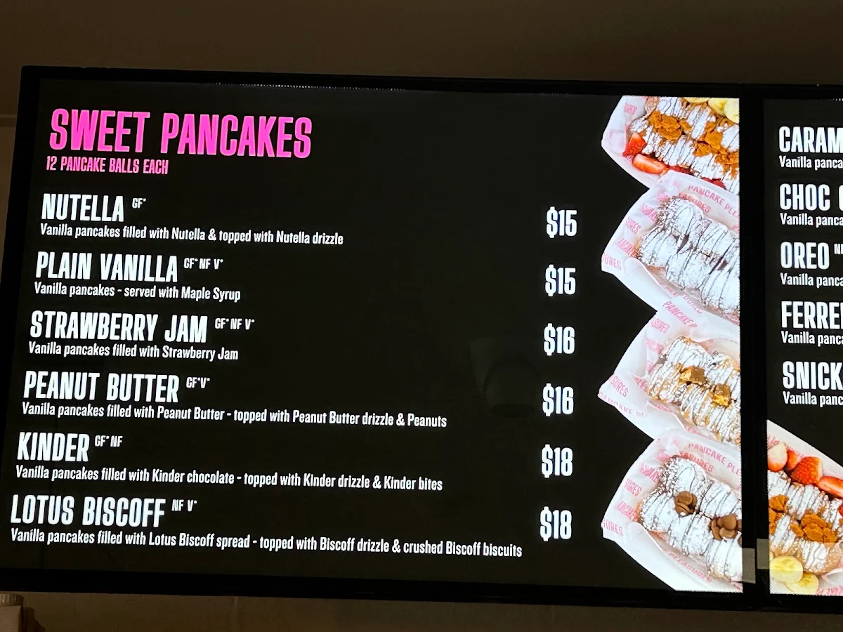 Menu, Pancake Pleasures