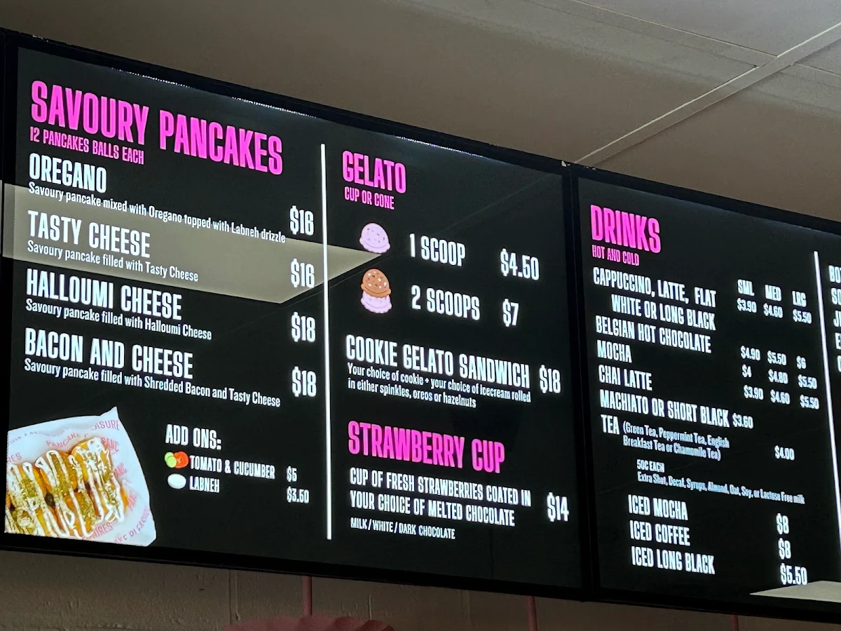 Menu, Pancake Pleasures