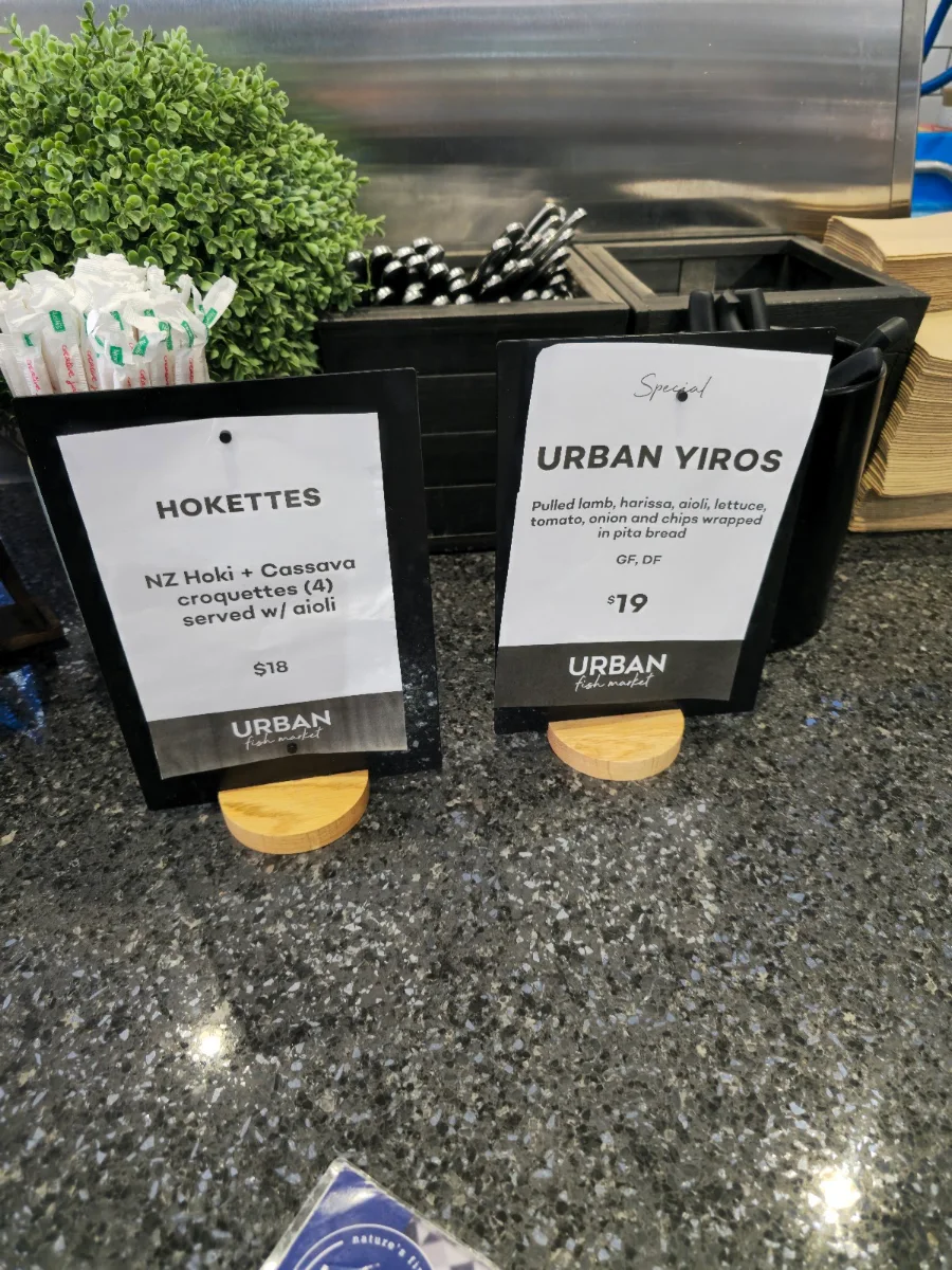 Menu, Urban Eatery & Cafe