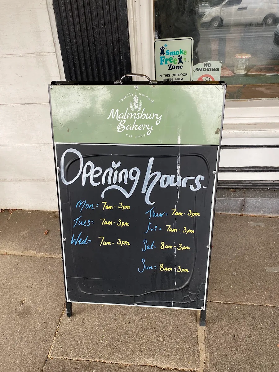 Menu, Malmsbury Bakery Café