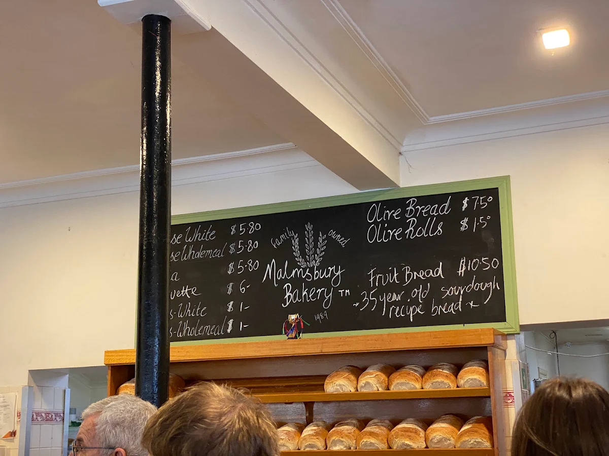Menu, Malmsbury Bakery Café