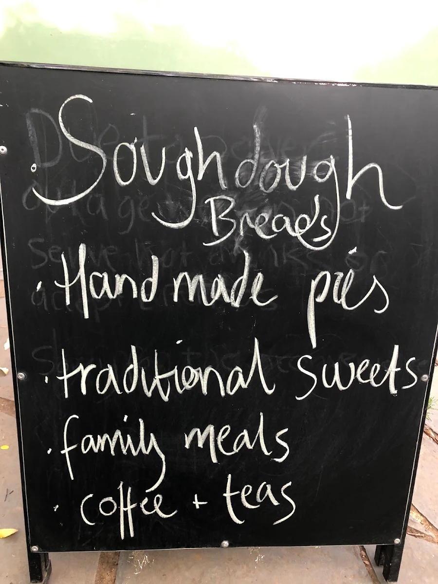 Menu, Malmsbury Bakery Café