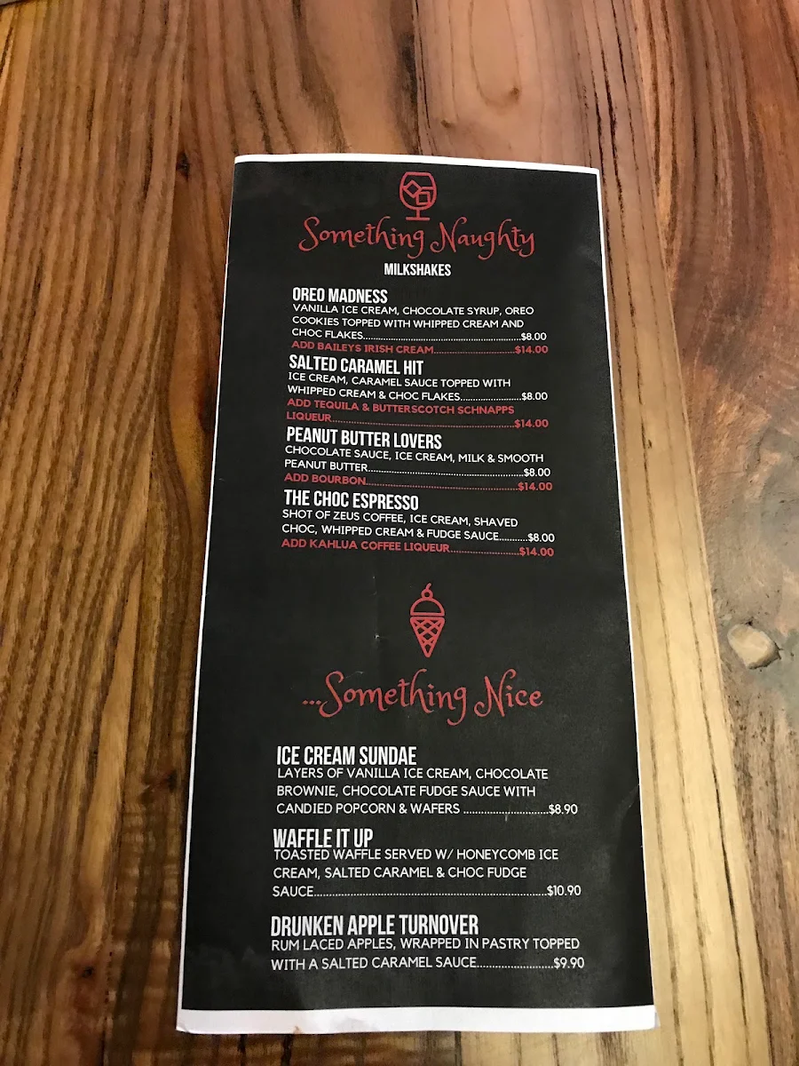 Menu, Hellcat Maggie Laneway Bar and Kitchen