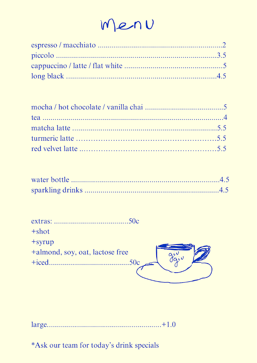 Menu, Giu Giu