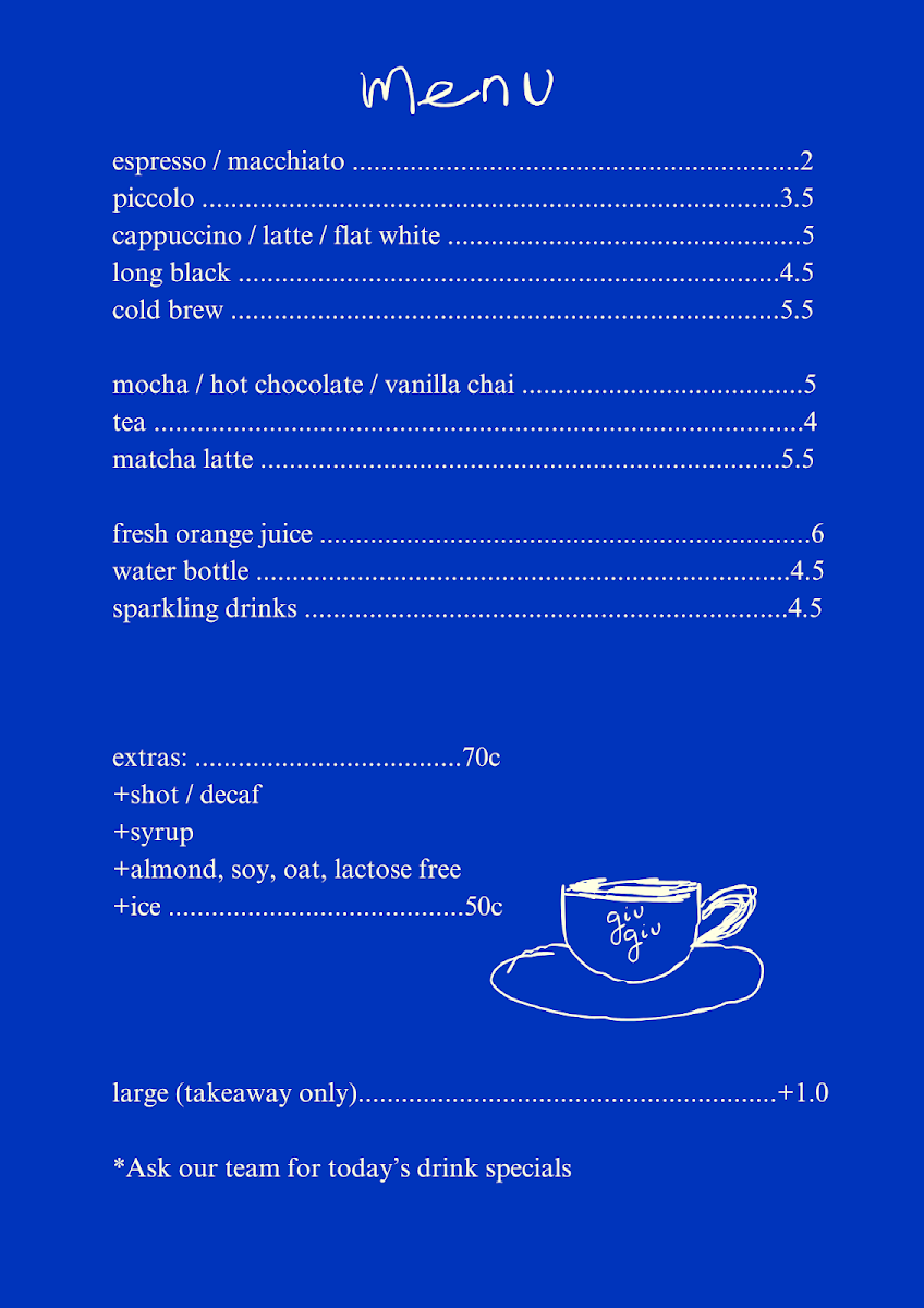 Menu, Giu Giu