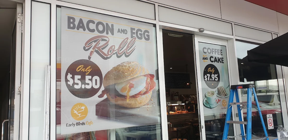 Menu, Early Birds Cafe