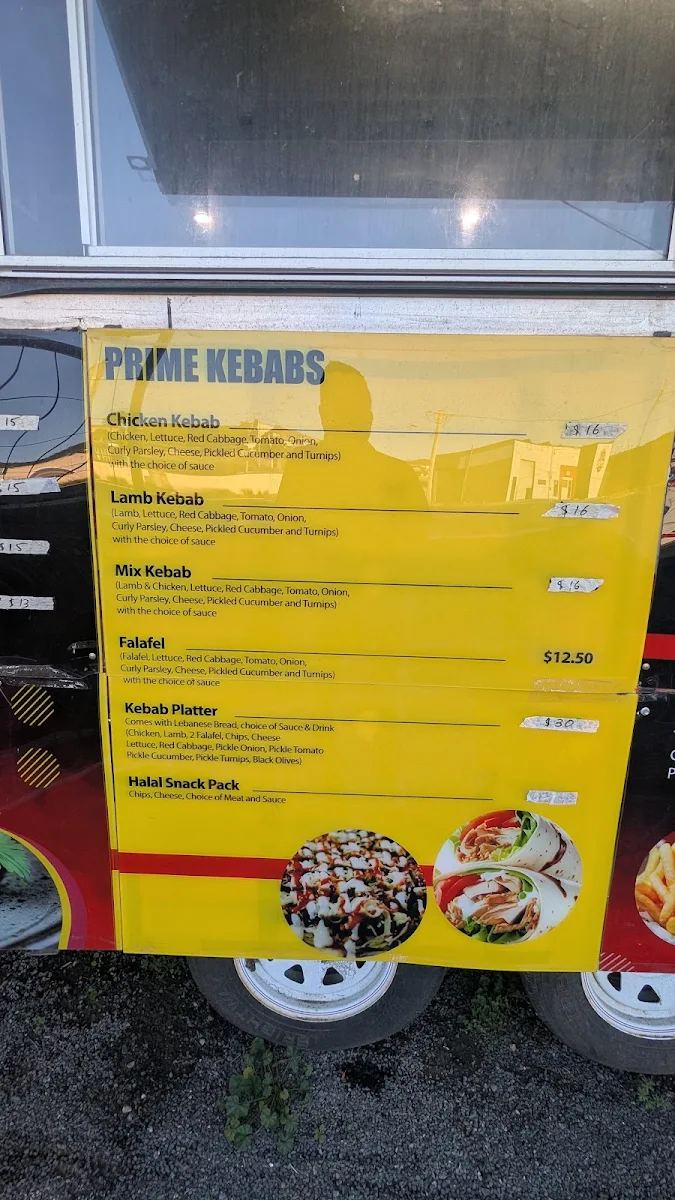 Menu, Food on Wheels