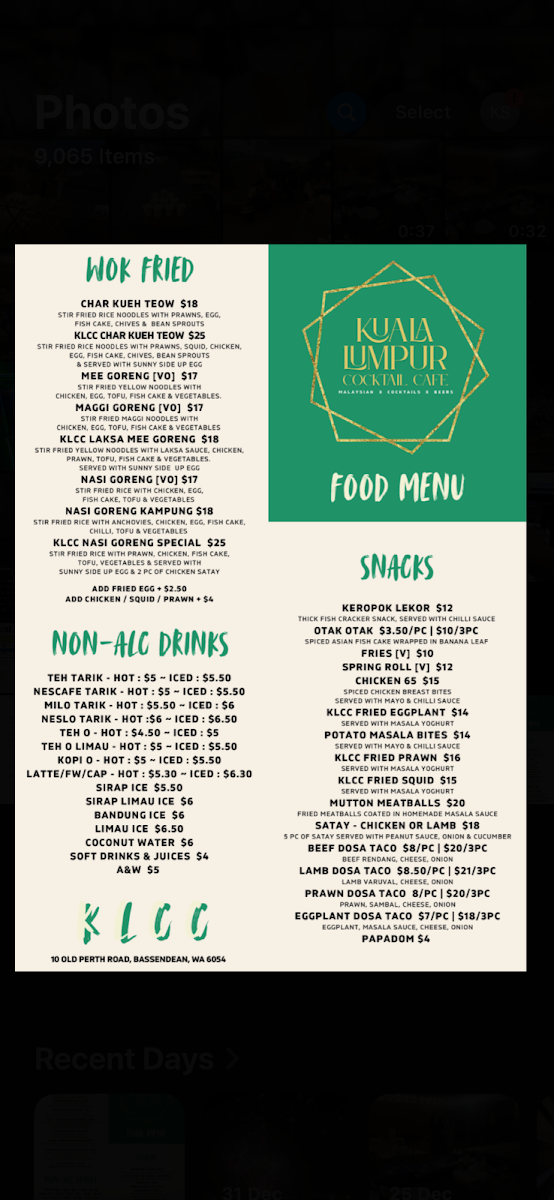 Menu photo 1