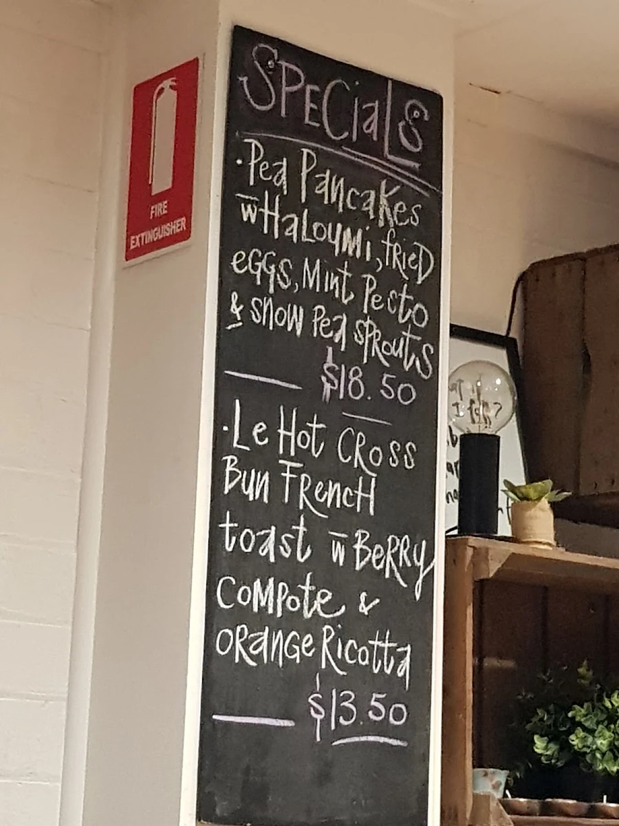 Menu, George St Loft