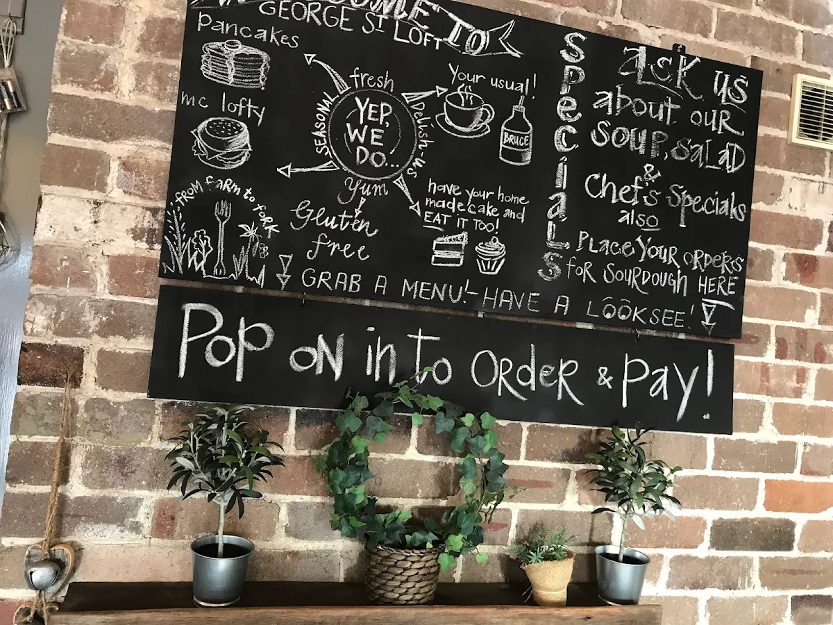 Menu, George St Loft