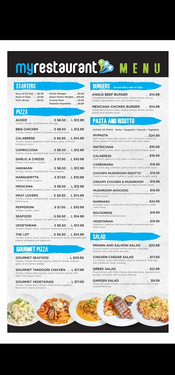 Menu, MyRestaurant