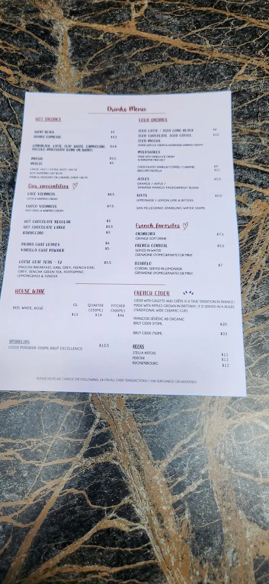 Menu, Croque Monsieur