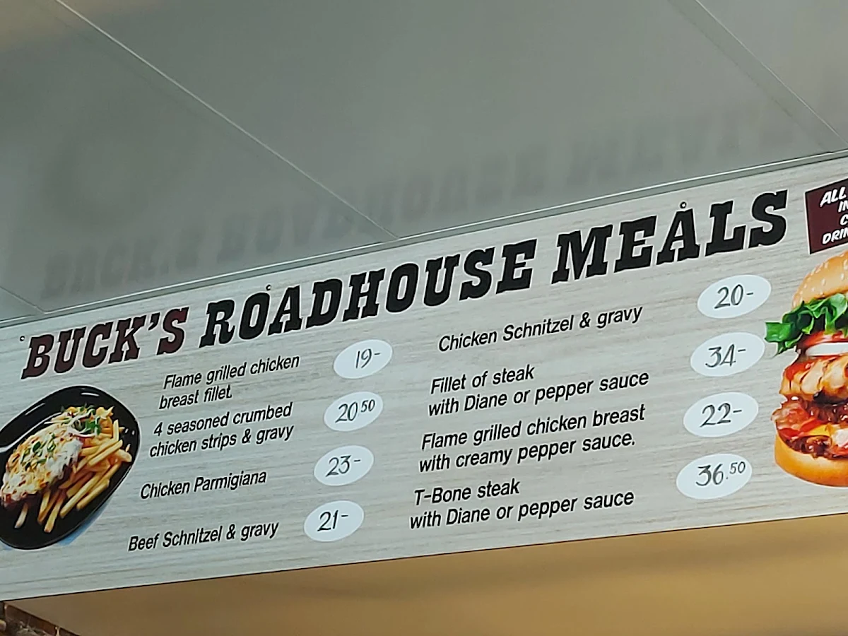 Menu, Buck's Diner