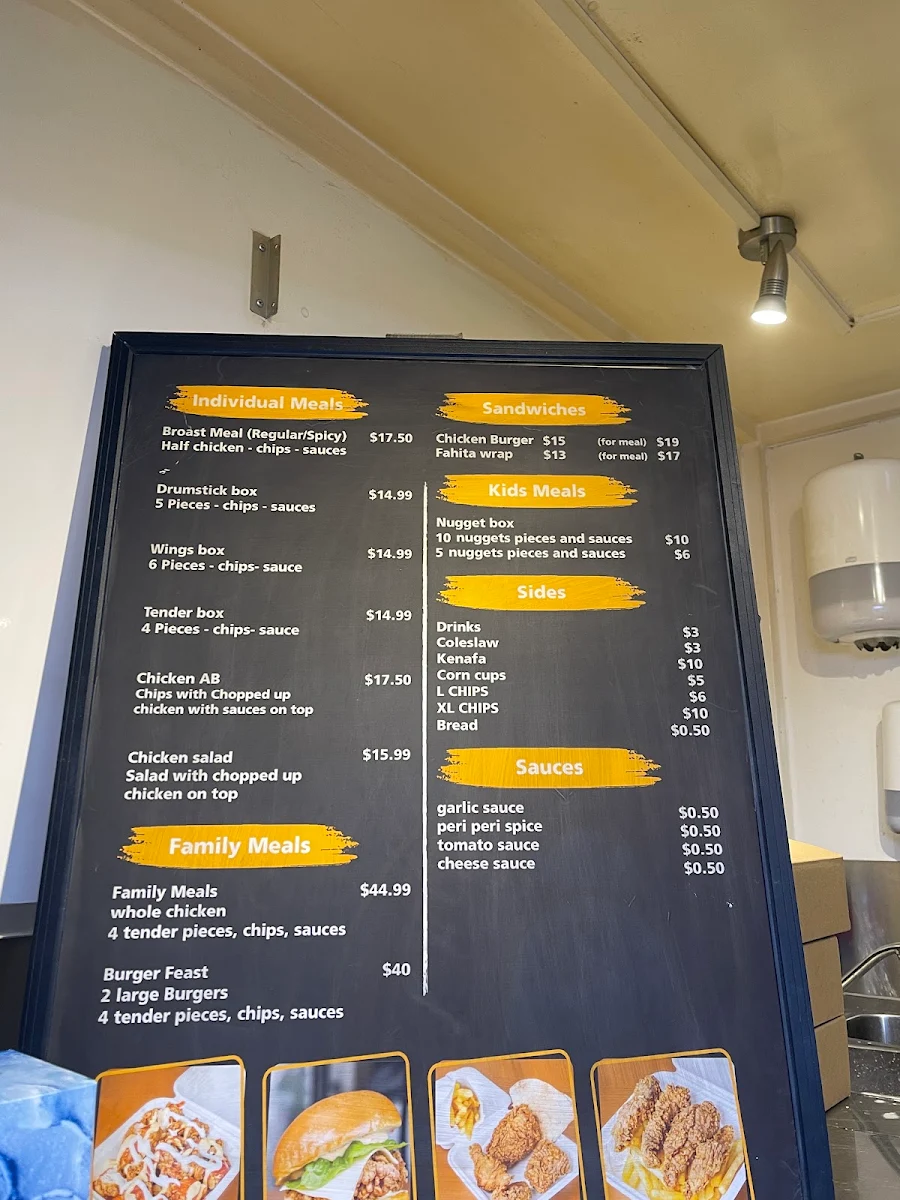 Menu, DrBroast