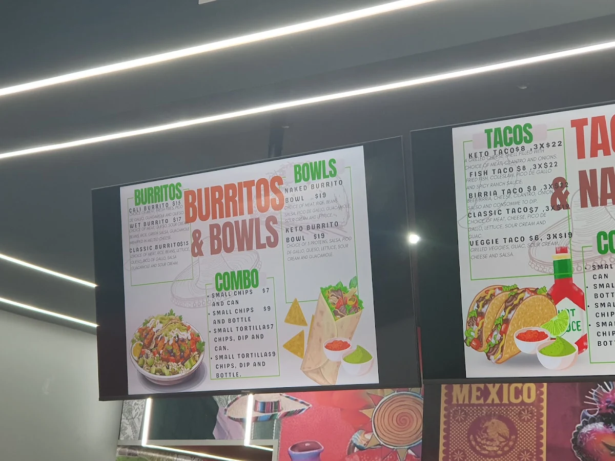 Menu, Mira La Vida Mexicana Gregory Hills