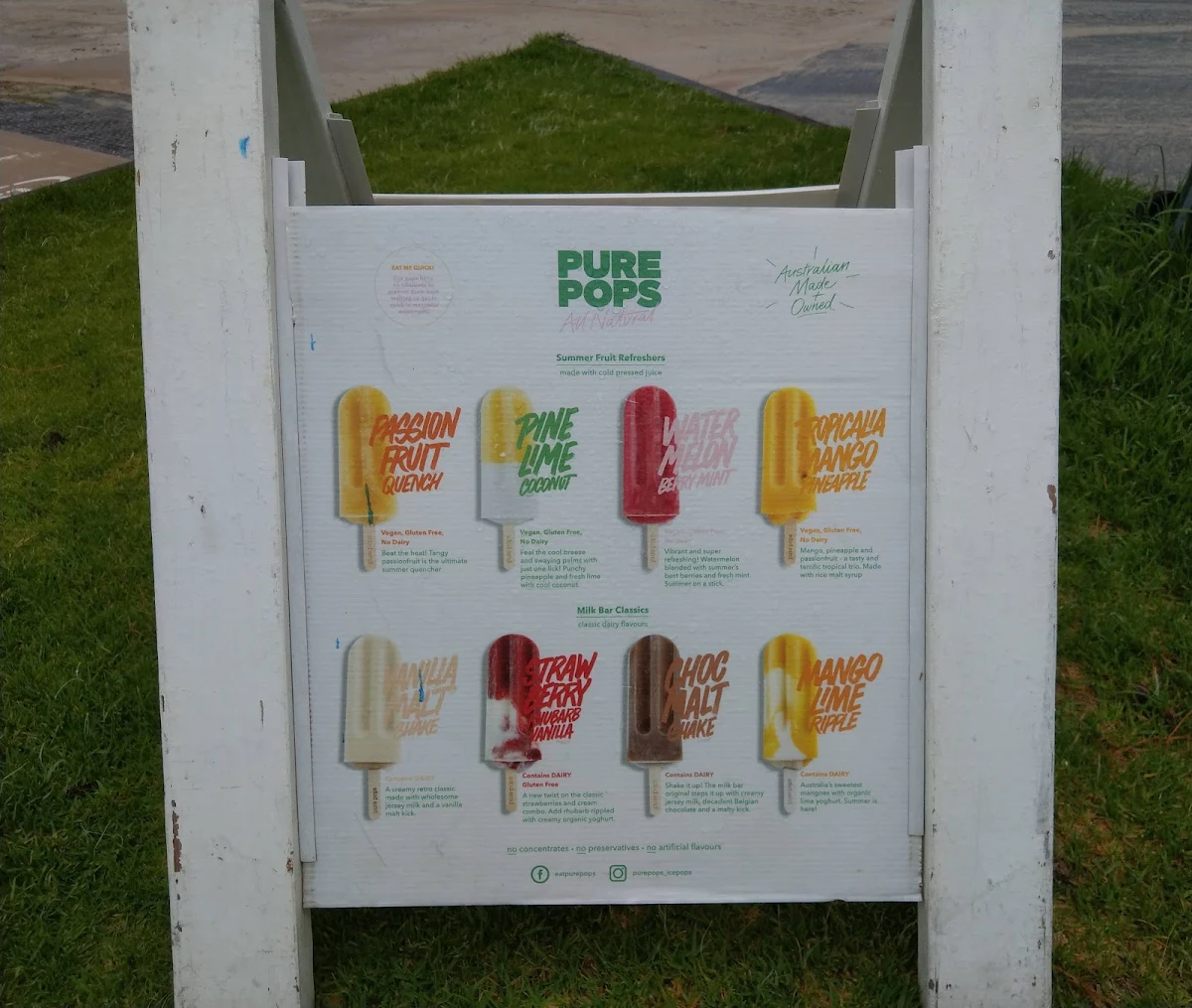 Menu, Beach Break Café